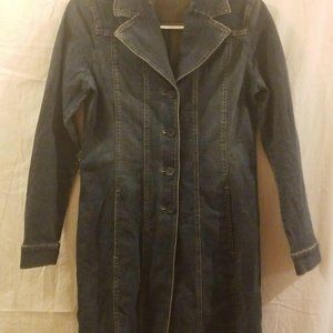 Vintage Women’s Long Denim Jacket Dress by Halogen